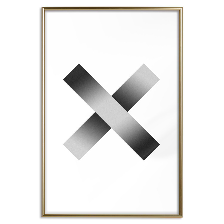 Wall Poster Crosses on White - black and white geometric abstract composition 116605 additionalImage 14