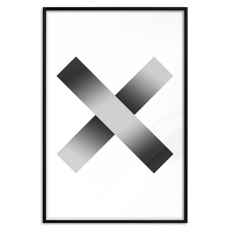 Wall Poster Crosses on White - black and white geometric abstract composition 116605 additionalImage 18