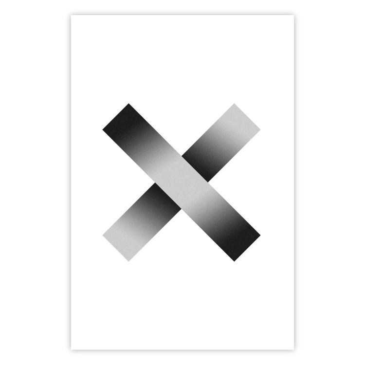 Wall Poster Crosses on White - black and white geometric abstract composition 116605 additionalImage 19
