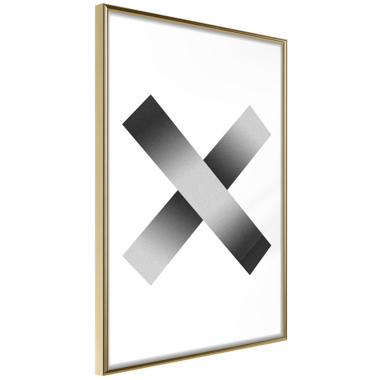 Wall Poster Crosses on White - black and white geometric abstract composition 116605 additionalImage 12