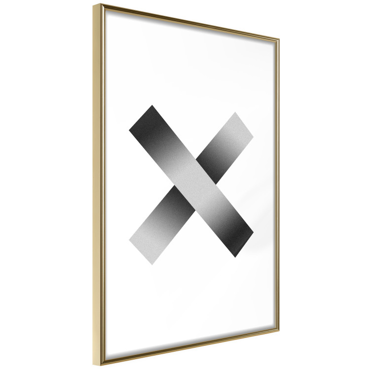 Wall Poster Crosses on White - black and white geometric abstract composition 116605 additionalImage 6