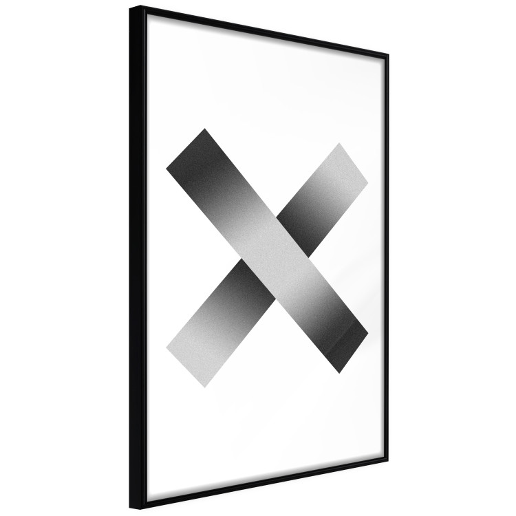 Wall Poster Crosses on White - black and white geometric abstract composition 116605 additionalImage 10