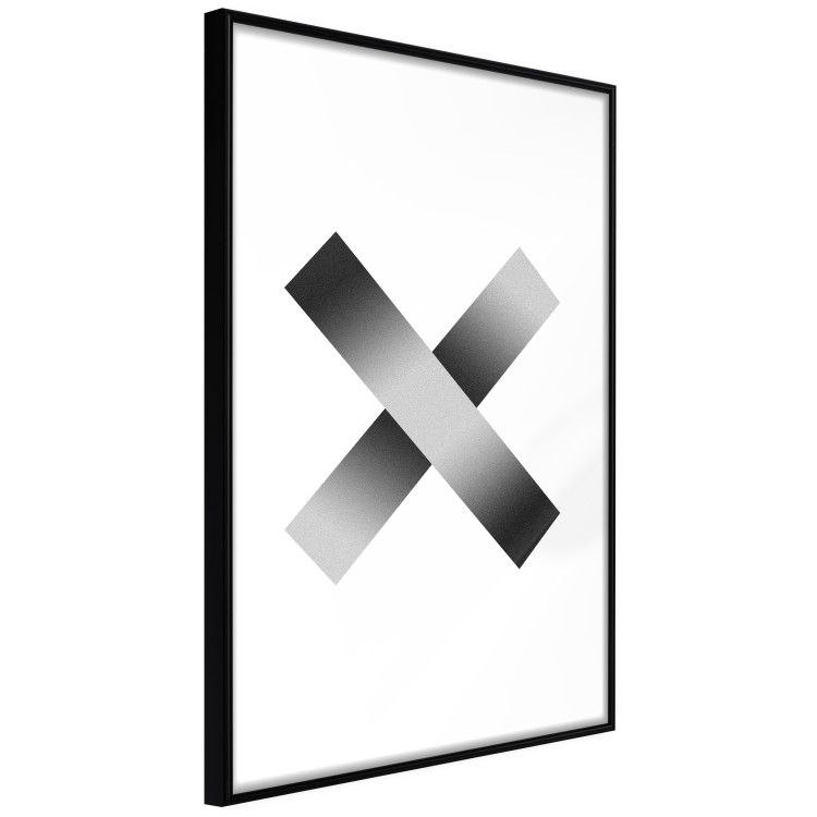Wall Poster Crosses on White - black and white geometric abstract composition 116605 additionalImage 11