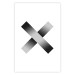 Wall Poster Crosses on White - black and white geometric abstract composition 116605 additionalThumb 19