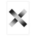 Wall Poster Crosses on White - black and white geometric abstract composition 116605