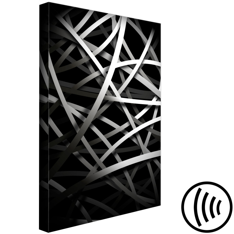 Canvas Art Print Industrial Art (1-part) - Black and White Motif in Abstraction 117505 additionalImage 6
