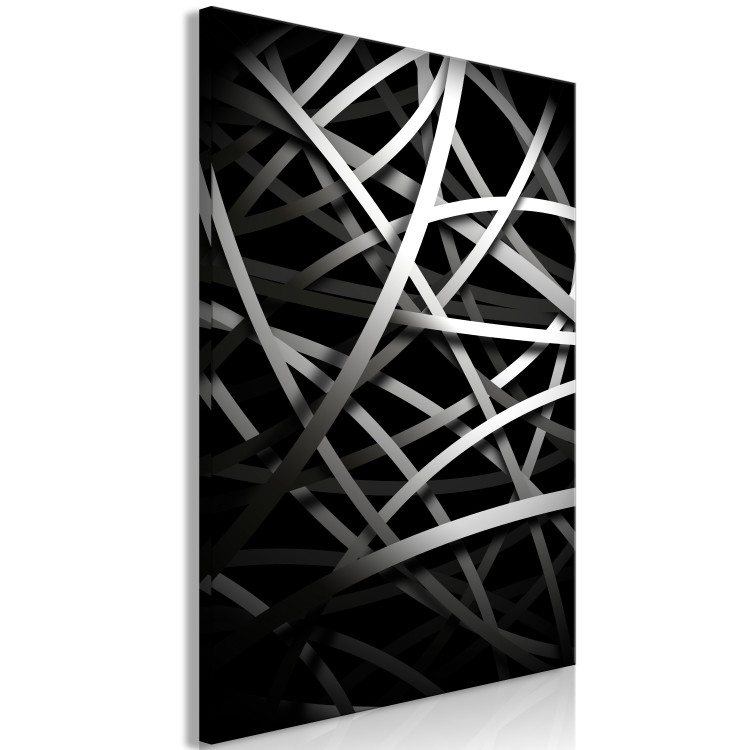 Canvas Art Print Industrial Art (1-part) - Black and White Motif in Abstraction 117505 additionalImage 2