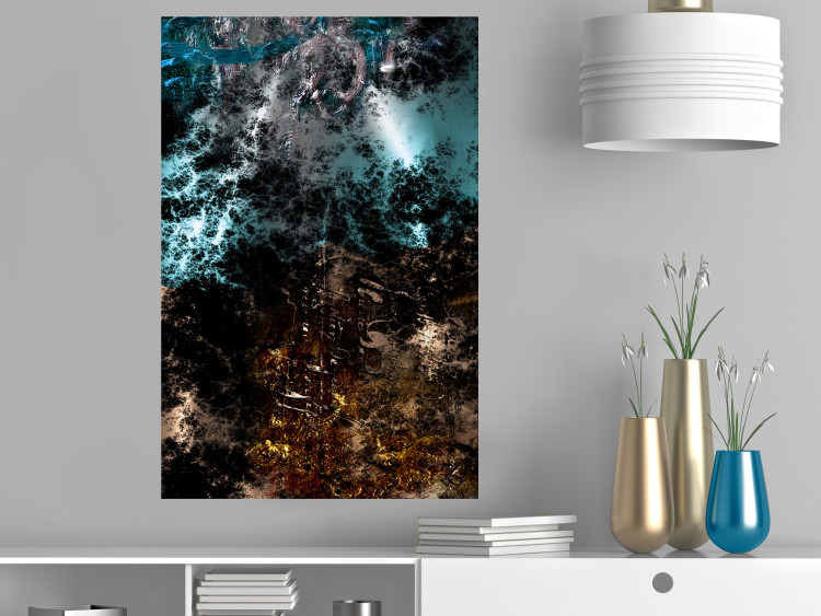 Wall Poster Andromeda - abstract composition with space in dark colors 117605 additionalImage 17