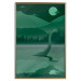 Poster Loch Ness - green fantasy with a dinosaur in the water and mountains in the background 118005 additionalThumb 20