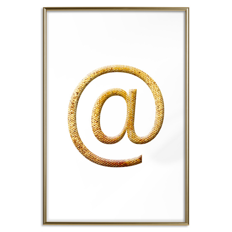 Wall Poster You've Got Mail - composition with a golden quill symbol on a white background 118305 additionalImage 16