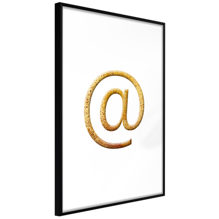 Wall Poster You've Got Mail - composition with a golden quill symbol on a white background 118305 additionalImage 11