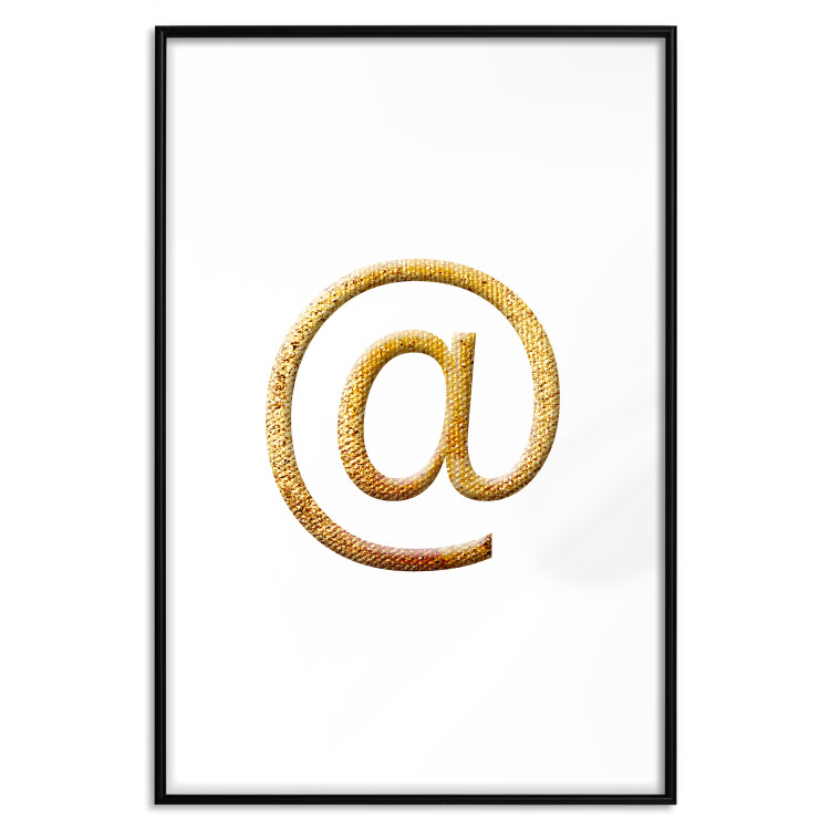 Wall Poster You've Got Mail - composition with a golden quill symbol on a white background 118305 additionalImage 15