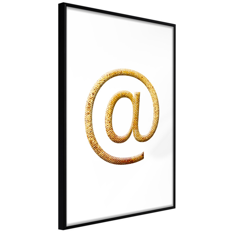 Wall Poster You've Got Mail - composition with a golden quill symbol on a white background 118305 additionalImage 10