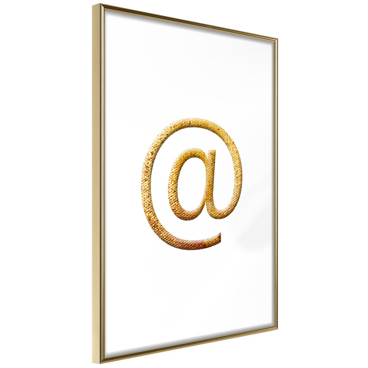 Wall Poster You've Got Mail - composition with a golden quill symbol on a white background 118305 additionalImage 6