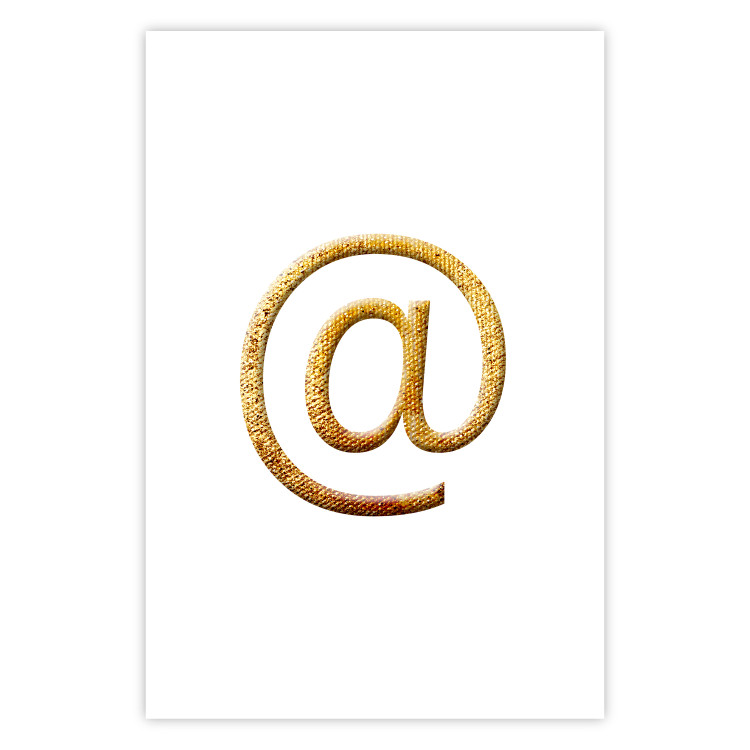 Wall Poster You've Got Mail - composition with a golden quill symbol on a white background 118305 additionalImage 19