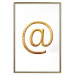 Wall Poster You've Got Mail - composition with a golden quill symbol on a white background 118305 additionalThumb 16