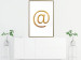 Wall Poster You've Got Mail - composition with a golden quill symbol on a white background 118305 additionalThumb 5