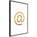 Wall Poster You've Got Mail - composition with a golden quill symbol on a white background 118305 additionalThumb 11