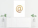 Wall Poster You've Got Mail - composition with a golden quill symbol on a white background 118305 additionalThumb 2