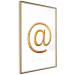 Wall Poster You've Got Mail - composition with a golden quill symbol on a white background 118305 additionalThumb 12