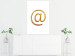 Wall Poster You've Got Mail - composition with a golden quill symbol on a white background 118305 additionalThumb 17
