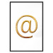 Wall Poster You've Got Mail - composition with a golden quill symbol on a white background 118305 additionalThumb 18