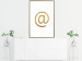 Wall Poster You've Got Mail - composition with a golden quill symbol on a white background 118305 additionalThumb 13