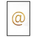 Wall Poster You've Got Mail - composition with a golden quill symbol on a white background 118305 additionalThumb 15