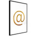 Wall Poster You've Got Mail - composition with a golden quill symbol on a white background 118305 additionalThumb 10