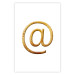 Wall Poster You've Got Mail - composition with a golden quill symbol on a white background 118305