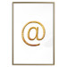 Wall Poster You've Got Mail - composition with a golden quill symbol on a white background 118305 additionalThumb 14