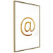 Wall Poster You've Got Mail - composition with a golden quill symbol on a white background 118305 additionalThumb 6