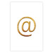 Wall Poster You've Got Mail - composition with a golden quill symbol on a white background 118305 additionalThumb 19