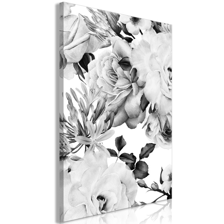 Canvas Art Print Elegant flower buds - elegant graphic with a floral motif 123805 additionalImage 2