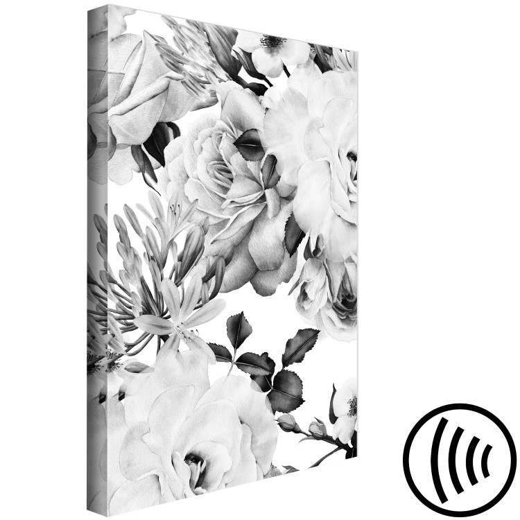 Canvas Art Print Elegant flower buds - elegant graphic with a floral motif 123805 additionalImage 6