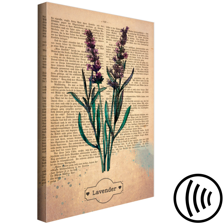 Canvas Print Lavender Memory (1-part) vertical - lavender in vintage style 129405 additionalImage 6