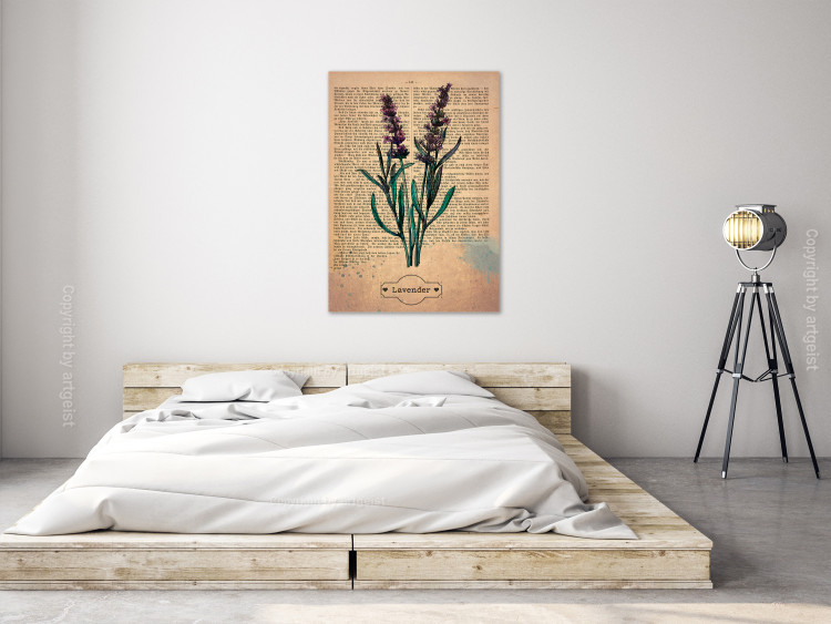 Canvas Print Lavender Memory (1-part) vertical - lavender in vintage style 129405 additionalImage 3