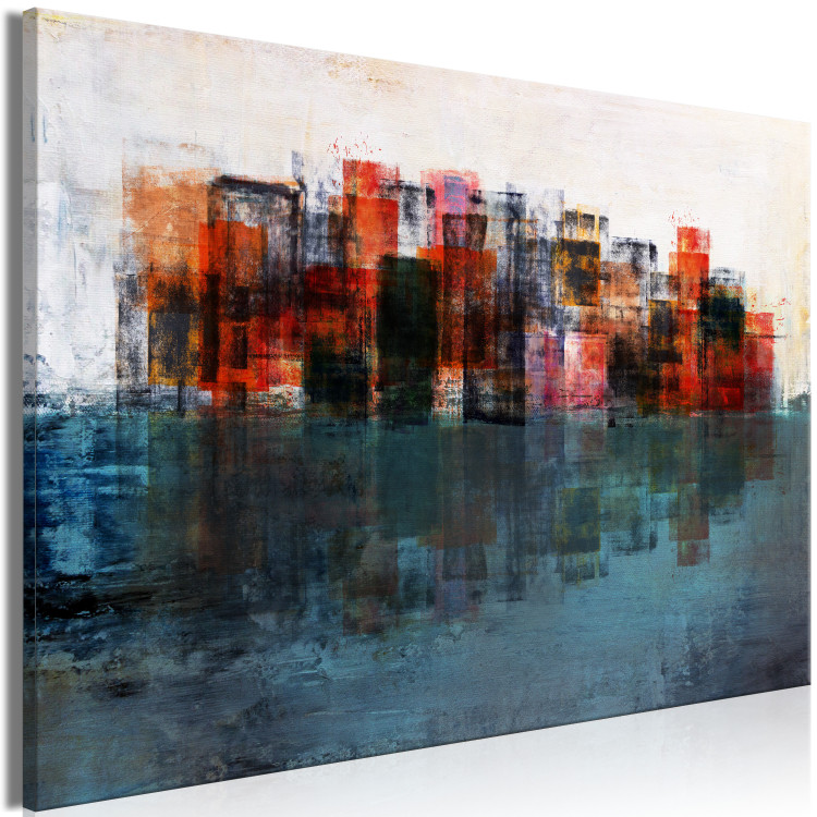 Canvas Print Forest of Skyscrapers (1-piece) Wide - abstraction of colorful skyscrapers 131705 additionalImage 2