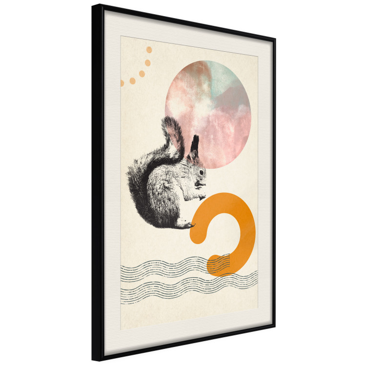 Poster Little Fox - animal among colorful abstract figures 131805 additionalImage 2