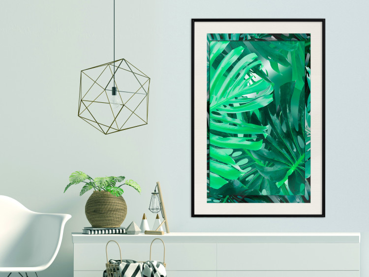 Wall Poster Jungle Depth - greenish composition of leaves from the tropical jungle 134505 additionalImage 24