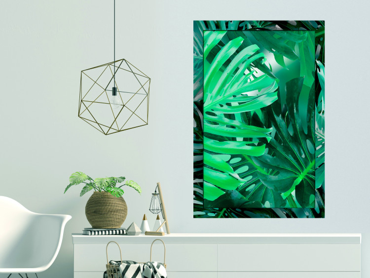 Wall Poster Jungle Depth - greenish composition of leaves from the tropical jungle 134505 additionalImage 7