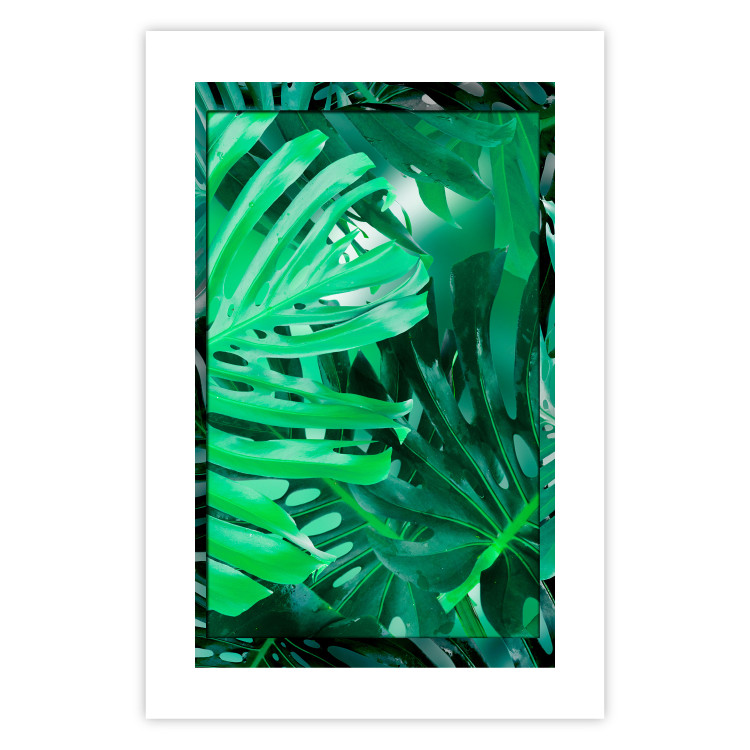 Wall Poster Jungle Depth - greenish composition of leaves from the tropical jungle 134505 additionalImage 19