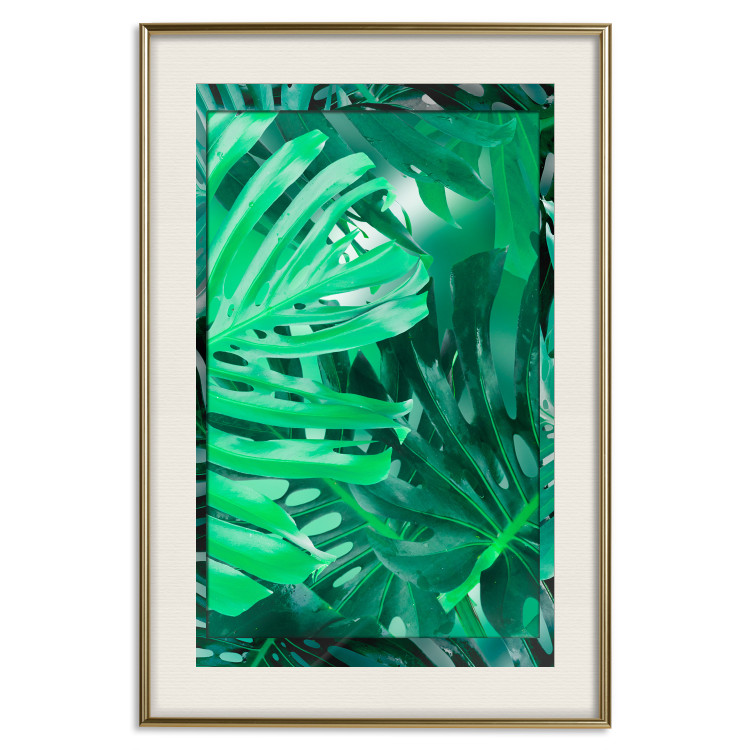 Wall Poster Jungle Depth - greenish composition of leaves from the tropical jungle 134505 additionalImage 20