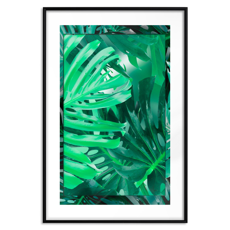 Wall Poster Jungle Depth - greenish composition of leaves from the tropical jungle 134505 additionalImage 17
