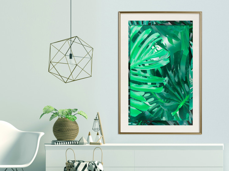 Wall Poster Jungle Depth - greenish composition of leaves from the tropical jungle 134505 additionalImage 22