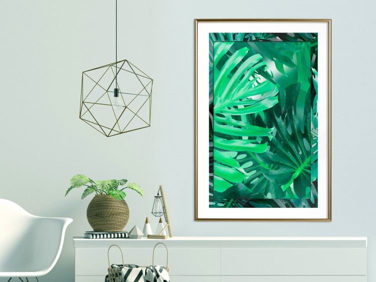 Wall Poster Jungle Depth - greenish composition of leaves from the tropical jungle 134505 additionalImage 15