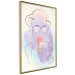 Poster Raspberry Ice Cream - abstract line art of a person in pastel colors 135005 additionalThumb 12