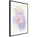 Poster Raspberry Ice Cream - abstract line art of a person in pastel colors 135005 additionalThumb 6