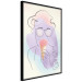 Poster Raspberry Ice Cream - abstract line art of a person in pastel colors 135005 additionalThumb 11
