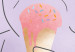 Poster Raspberry Ice Cream - abstract line art of a person in pastel colors 135005 additionalThumb 10